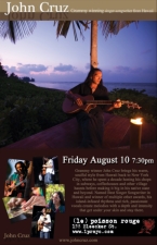 Plenty of tickets still avail at venue/ John Cruz, Grammy winning singer-songwriter from Hawaii with special guest Chris Lind