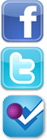 Facebook, Twitter, Foursquare