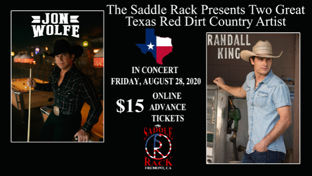 The Saddle Rack Presents Jon Wolfe & Randall King  In Concert