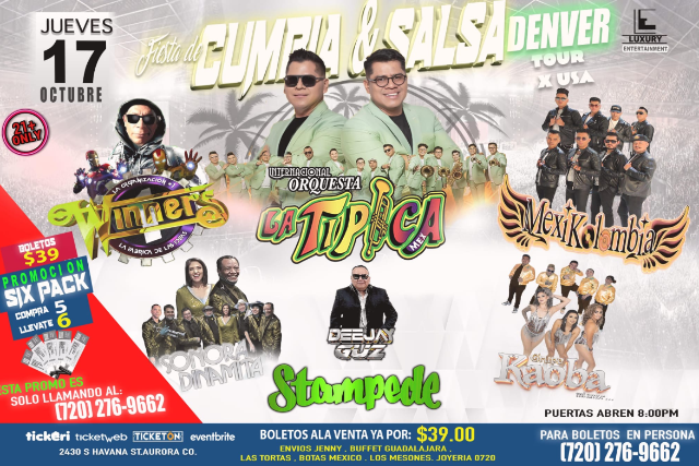 FIESTA DE CUMBIA Y SALSA Denver Tour USA