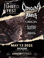 "Shred Fest 2025" Obscura w/ Atheist, Origin, Decrepit Birth, Fractal Universe