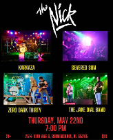 Severed Sun, The Jake Dial Band, Zero Dark Thirty & Karkaza at The Nick