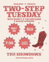 Two-Step Tuesday with Shorty and The Mustangs and Dance Lessons
