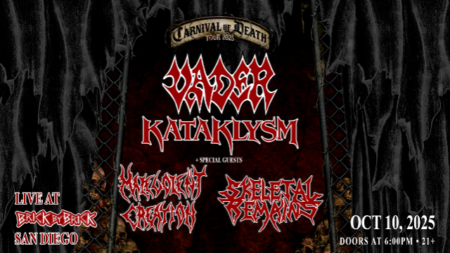 Carnival of Death Tour 2025: Vader & Kataklysm with special guests at Brick by Brick