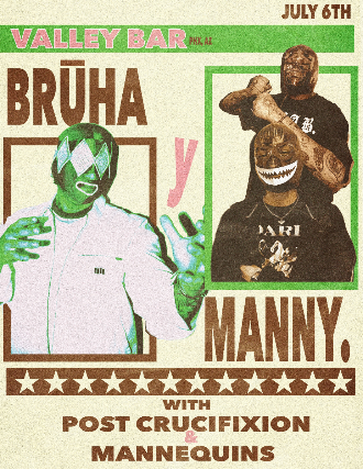 BRŪHA AND MANNY. WITH POST CRUCIFIXION / MANNEQUINS