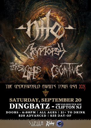 Nile, Cryptopsy, The Last Ten Seconds Of Life, Cognitive