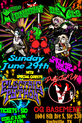 The Midnight Devils w/ Electric Python and Pretty Tied Up