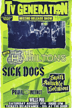 TV Generation Record Release Show w/ The Hamiltons, Sick Dogs, Swift Knuckle Solution, and Primal Instinct in Orlando