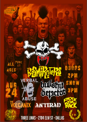 Fang, Besmirchers , Verbal Assault , Volcanix , Antirad , Knock ‘Em Back, Bullshit Detector