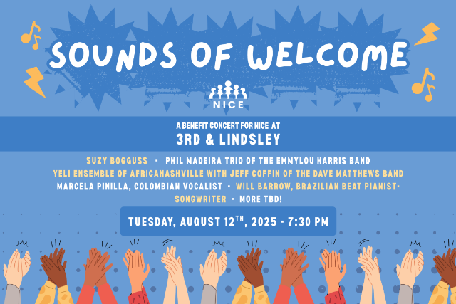 Sounds of Welcome: A Benefit Concert for NICE, Suzy Bogguss, Phil Madeira, Yeli Ensemble, Jeff Coffin, Marcela Pinilla, Will Barrow, and more! 