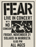 Fear Live in Concert in Murrieta at Solaris