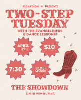 Two-Step Tuesday with The Evangeliners and Dance Lessons