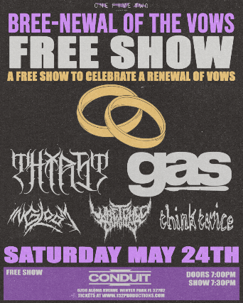 FREE 152 Productions Anniversary Show w/ Thirst, Gas, In Gloom, Wretched Tongues, and Think Twice