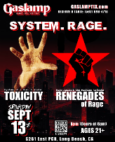 SYSTEM OF A DOWN + RAGE AGAINST THE MACHINE Tributes TOXICITY and RENEGADES OF RAGE