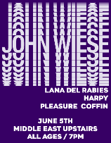 Grayskull Booking & Content Brakes Present: John Wiese, Lana Del Rabies, Harpy, Pleasure Coffin