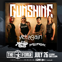 Gunshine with Yet Again, The Midnight Calls, & Speedfreak