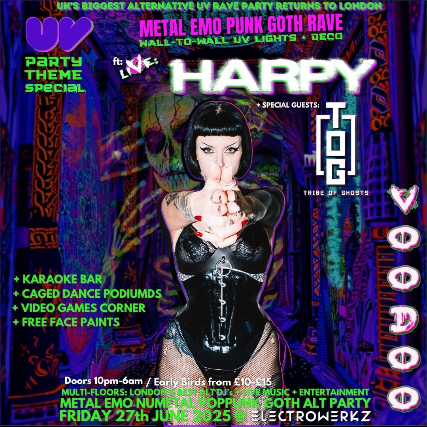 VOODOO LONDON – Metal Emo Punk Goth ►UV PARTY June 2025 ft Live: TBA