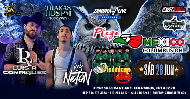 Luis R Conriquez y Neton Vega en Columbus