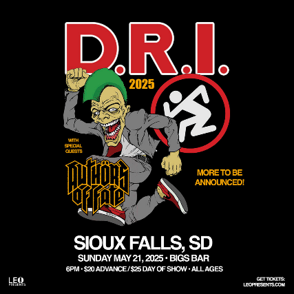 D.R.I. 2025 Tour w/ Authors Of Fate in Sioux Falls