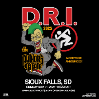 D.R.I. 2025 Tour w/ Authors Of Fate in Sioux Falls