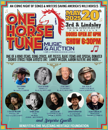 One Horse Tune - An Iconic Night of Songs & Writers Saving America's Wild Horses, Skip Ewing, D.Vincent Williams, Leslie Satcher, Frank Myers, Steve Dorff, Dave Gibson, Earl Bud Lee, Garrett Bradford, Bobby Tomberlin, Special Guests