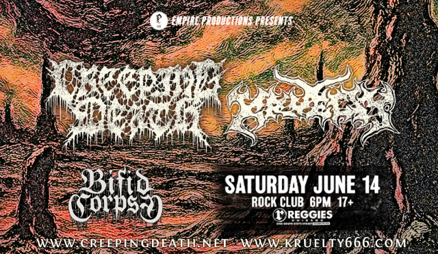 Creeping Death + Kruelty (co-headline) with Bifid Corpse + TBA
