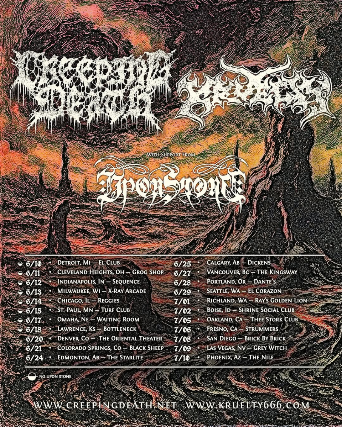 Creeping Death & Kruelty with special guests at Brick by Brick