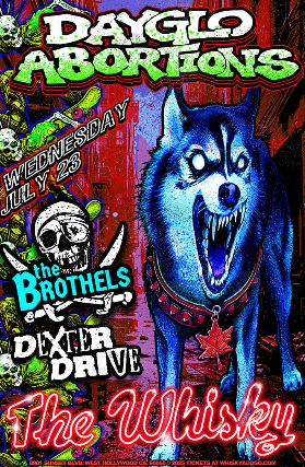 Dayglo Abortions, The Brothels, Dexter Drive , The Shogos
