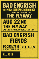 BAD ENGRISH WITH KNUCKLEHEADZ RESILIENCE FIENDS LIVE IN CONCERT AT THE FLYWAY IN POMONA