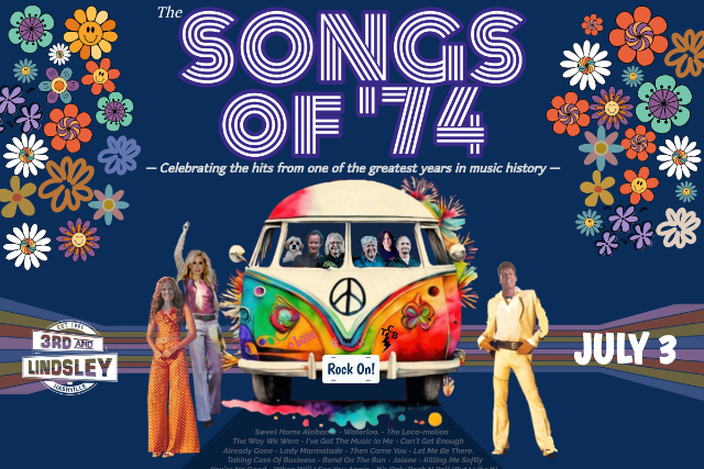 The Songs of '74 features Richard Jacques, Tracey DiCicco, and Michelle Murray