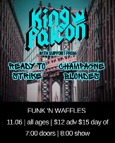 KING FALCON W/S/G CHAMPAGNE BLONDES + READY TO STRIKE