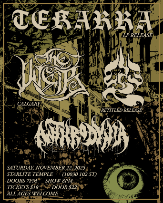 Tekarra w/ The Weir, Everythingyoueverloved, Anthrodynia Tekarra w/ The Weir, Everythingyoueverloved, Anthrodynia