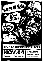 Cade In Rain, Lost Alice, TWO POUNDS DOWN, The Veltmans Cade In Rain, Lost Alice, TWO POUNDS DOWN, The Veltmans