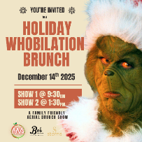 HOLIDAY WHOBILATION BRUNCH I A FAMILY FRIENDLY HOLIDAY AERIAL BRUNCH SHOW HOLIDAY WHOBILATION BRUNCH I A FAMILY FRIENDLY HOLIDAY AERIAL BRUNCH SHOW