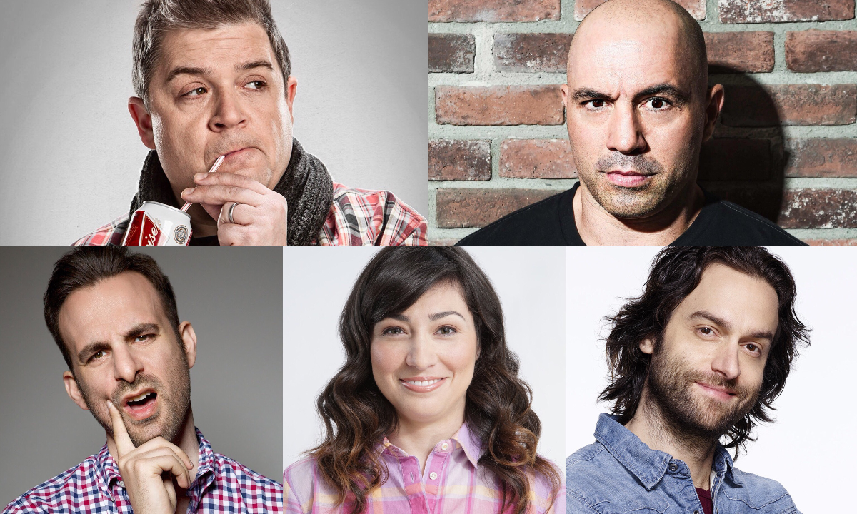 Joe Rogan, Patton Oswalt, Chris D’Elia, Melissa Villasenor and Brian Monarch