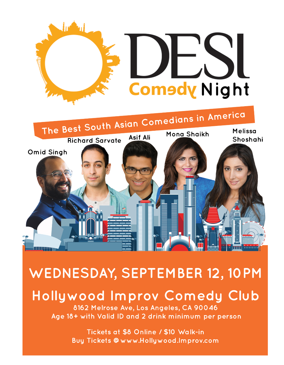 Desi Comedy Night with Asif Ali, Mona Shaikh, Richard Sarvate, Abhay Nadkarni & more!