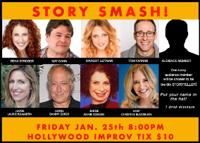 Story Smash! Competitive Storytelling at its Best! with Christine Blackburn, Danny Zuker, Laurie Kilmartin, Diallo Riddle, Rena Strober, Mat Dann, Margot Leitman, Tom Farnan, more!