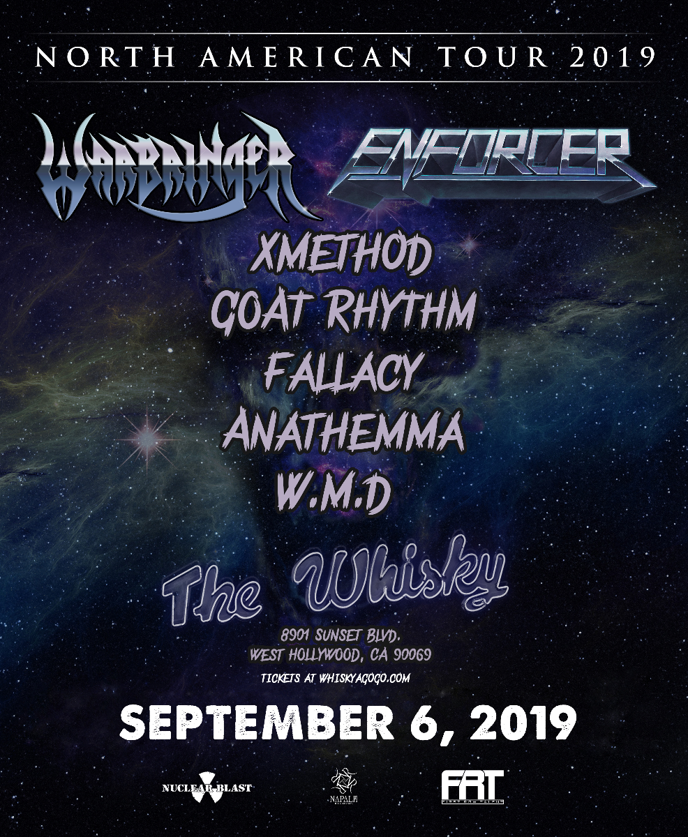 Warbringer, Enforcer, Anathemma, Fallacy, W.M.D., Goat Rhythm, XMethod