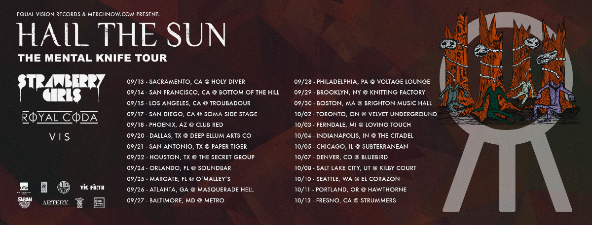 Hail The Sun Mental Knife Tour Presented By Equal Vision Records Merchnow Com