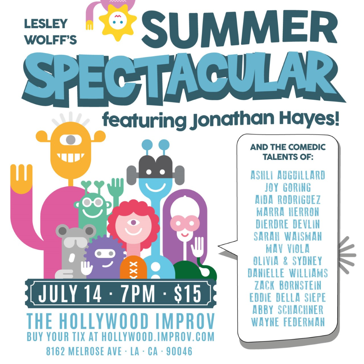 Lesley Wolff's Summer Spectacular w/ Wayne Federman, Aida Rodriguez, Jonathan Hayes, Eddie Deila Siepe, Mav Viola and more!