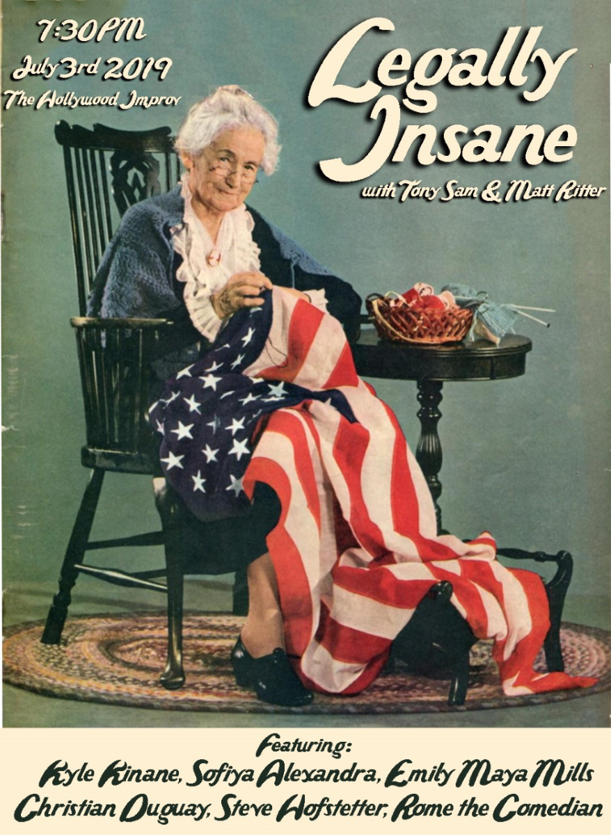 Legally Insane: Kyle Kinane, Sofiya Alexandra, Emily Maya Mills, Christian Duguay, Steve Hofstetter, Rome the Comedian, Doug Mellard, Tony Sam, and Matt Ritter!