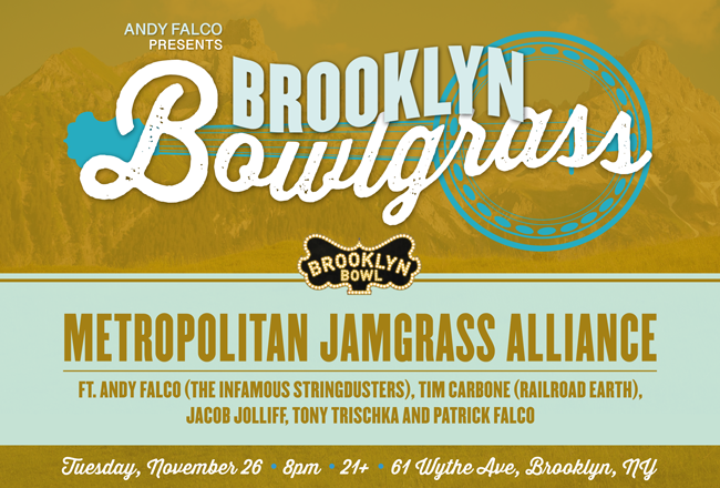 Metropolitan Jamgrass Alliance featuring Tim Carbone (Railroad Earth), Andy Falco (Infamous Stringdusters), Jacob Jolliff, Tony Trischka, and Patrick Falco