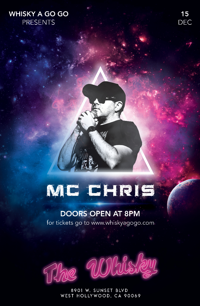December 15th 2019, MC Chris, All Ages, 20.00 100.00, 8901 Sunset