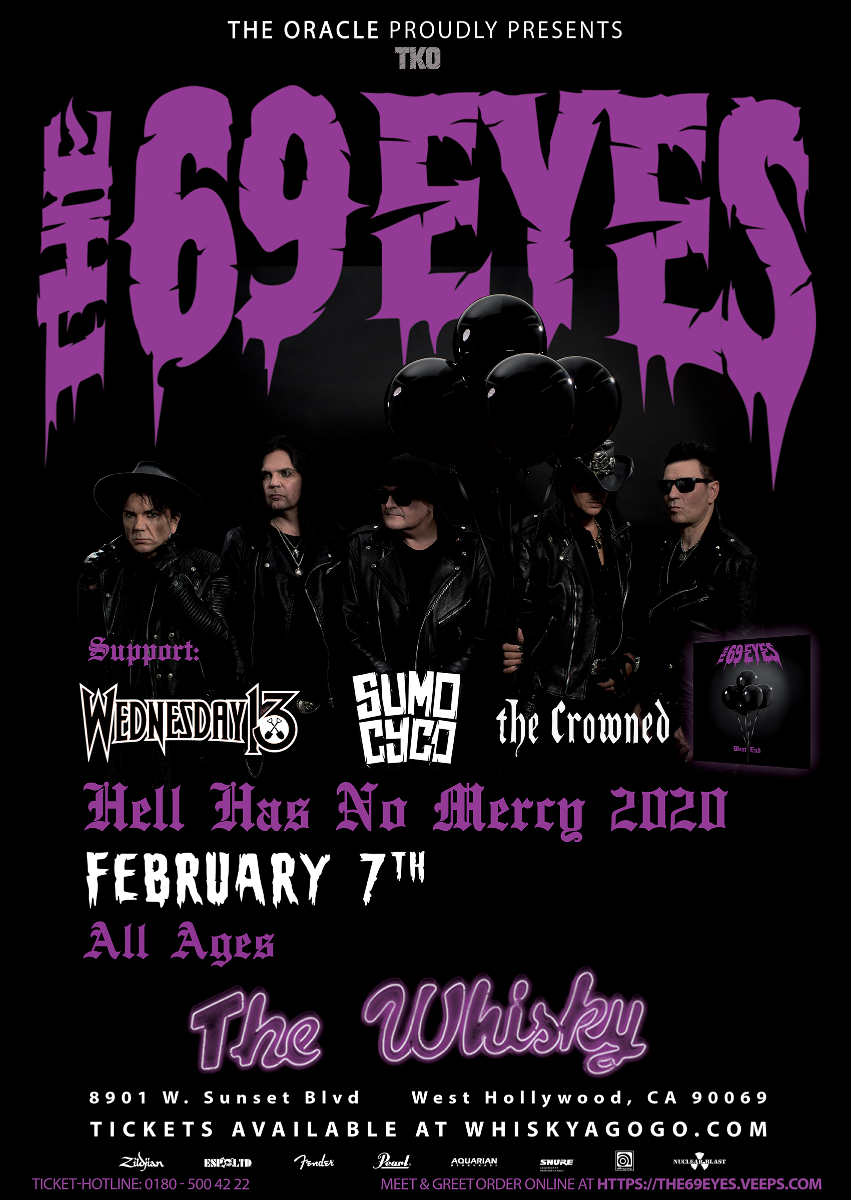 The 69 Eyes, Wednesday 13, Sumo Cyco, The Crowned