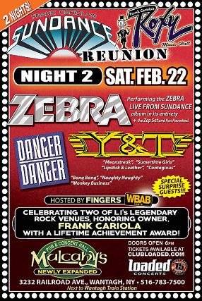Tickets For Sundance Roxy Reunion Zebra Y T Danger Danger