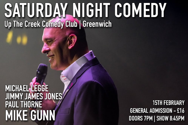 Saturday Night Comedy at Up The Creek Sat 15 Feb