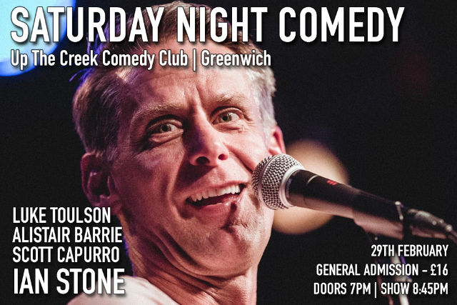 Saturday Night Comedy at Up The Creek Sat 29 Feb