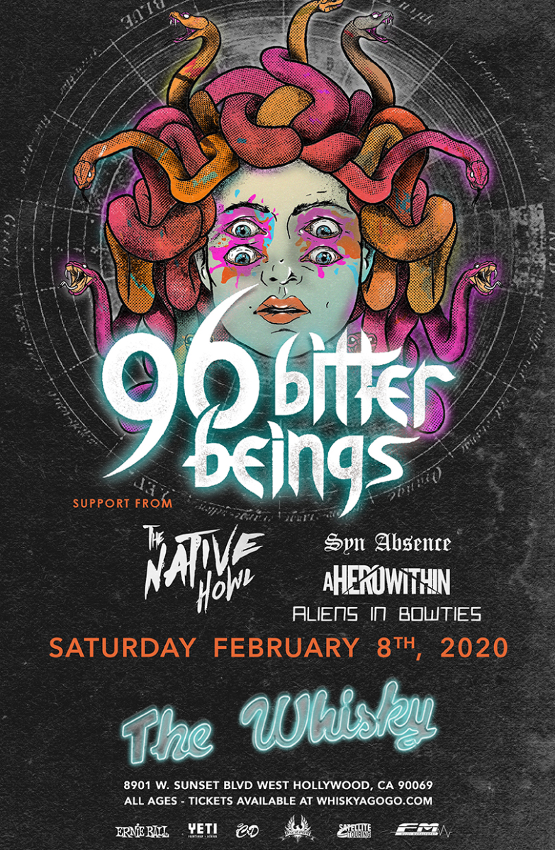 96 Bitter Beings, The Native Howl, Syn Absence, A HERO WITHIN, Aliens In Bowties