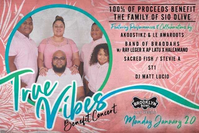 True Vibes Benefit Concert feat. ST-1, HaleAmano, Band of Braddahs + more!