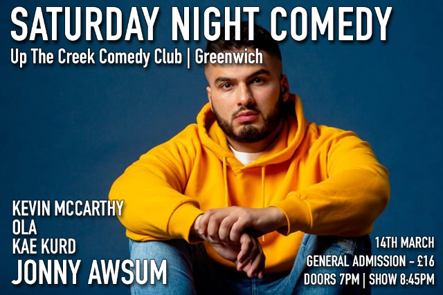 Saturday Night Comedy at Up The Creek Sat 14 Mar